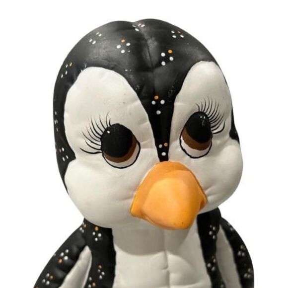 Kimple Ceramic Black and White Penguin Piggy Bank Mold - Picture 2 of 7
